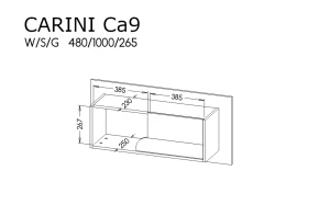 Szafka Carini CA9 Dąb Nash/Biały Brylantowy/Grafit