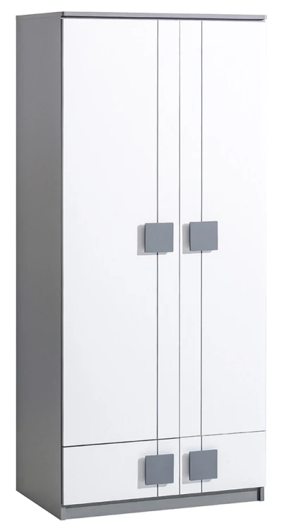 Szafa 80 cm Gumi G1 Biały/Antracyt