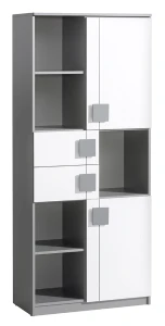 Regał 80 cm Gumi G2 Biały/Antracyt