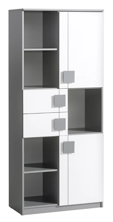 Regał 80 cm Gumi G2 Biały/Antracyt