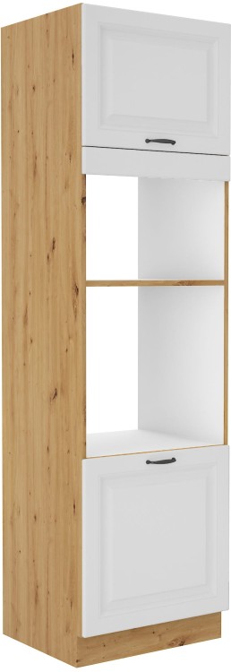 Szafka kominowa do kuchni na piekarnik i mikrofale STILO 60 DPM-210 2F Biały/Dąb Artisan