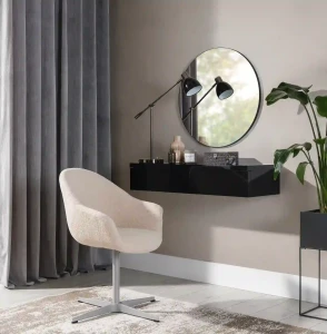 Toaletka z lustrem Navene NV-01/NV-02 Czarny Mat/Czarny Połysk