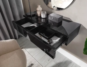 Toaletka z lustrem Navene NV-01/NV-02 Czarny Mat/Czarny Połysk