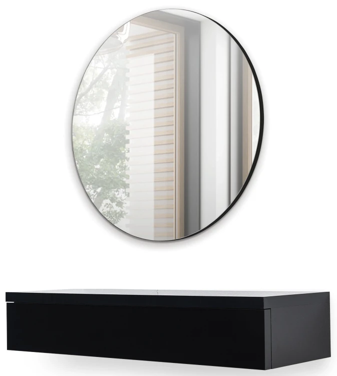 Toaletka z lustrem Navene NV-01/NV-02 Czarny Mat/Czarny Połysk