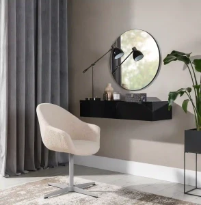 Lustro okrągłe 70 cm Navene NV-01 Czarny Mat