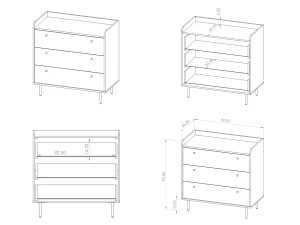 Komoda Vasina VS02 Brandy Castello