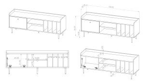 Szafka RTV 150 cm Vasina VS08 Brandy Castello