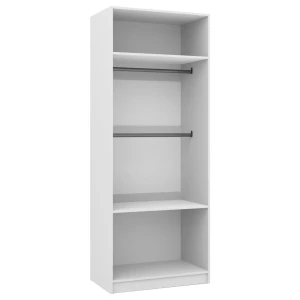 Front z lustrem 80 cm garderoba modułowa FOXEN Biała