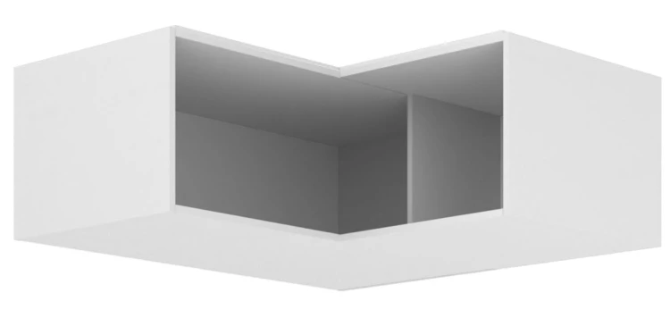 Modułowa nadstawka garderobiana narożna otwarta FOXEN Biała