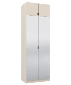 Szafa z lustrami i nadstawką 80 cm garderoba modułowa FOXEN Cashmere