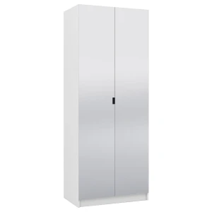 Szafa z lustrami 80 cm garderoba modułowa FOXEN Biała