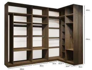 Szafa z lustrami i nadstawką 80 cm garderoba modułowa FOXEN Biała