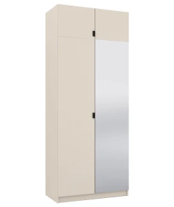 Szafa z lustrem i nadstawką 100 cm garderoba modułowa FOXEN Cashmere