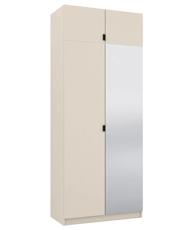 Szafa z lustrem i nadstawką 100 cm garderoba modułowa FOXEN Cashmere