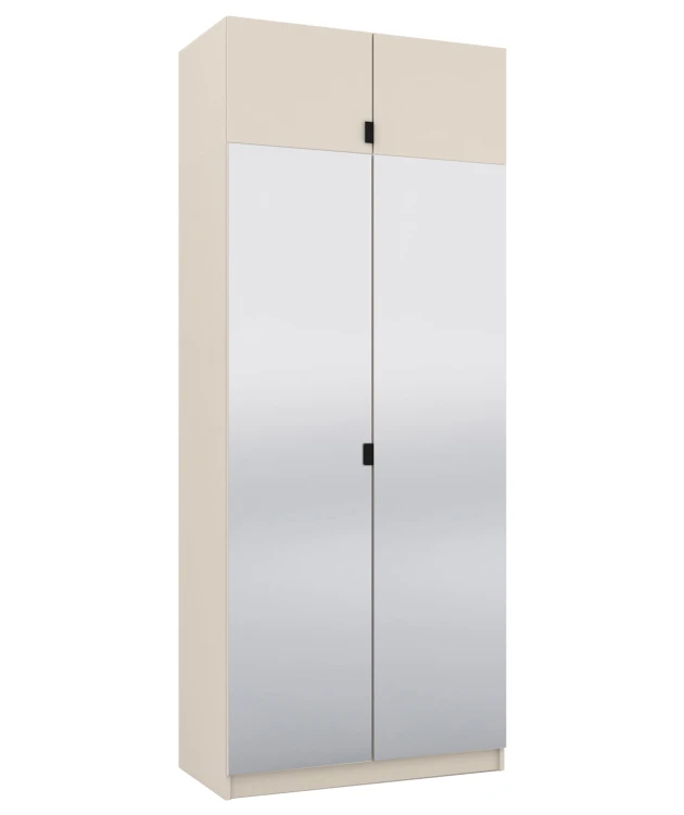 Szafa z lustrami i nadstawką 100 cm garderoba modułowa FOXEN Cashmere