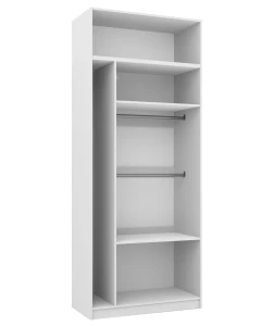 Szafa z lustrami i nadstawką 100 cm garderoba modułowa FOXEN Biała