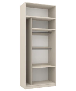Modułowa szafa garderobiana z nadstawką 100 cm otwarta FOXEN Cashmere