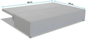 Kanapa rozkładana TANIA 2 Grafitowa