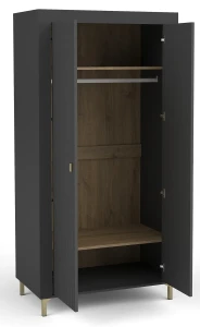 Szafa Mossa MO1 Czarny/Dąb Whisky