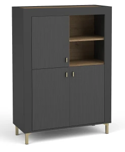 Komoda Mossa MO5 Czarny/Dąb Whisky