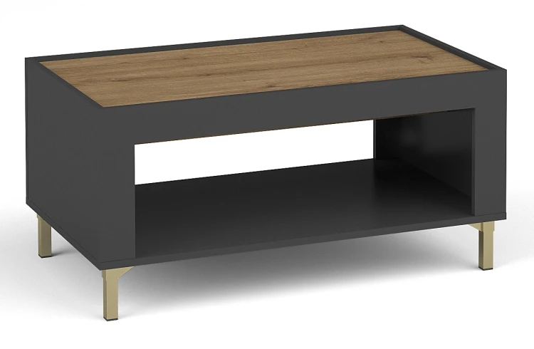 Ława Mossa MO9 Czarny/Dąb Whisky