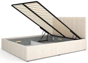 Łóżko 160x200 Mossa MO12 Kremowe