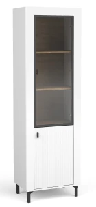 Witryna Mossa MO3 z LED Biały/Dąb Whisky