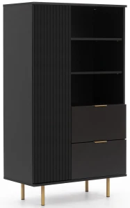 Regał Nubia R1D2SZ Czarny Mat