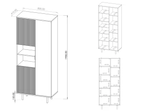 Regał Nubia R3D Czarny Mat