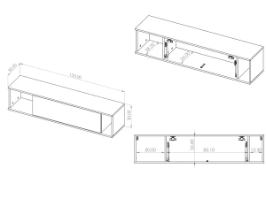Szafka wisząca Querty Czarny