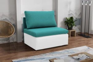 Sofa jednoosobowa do spania Toledo Turkusowy/Biały
