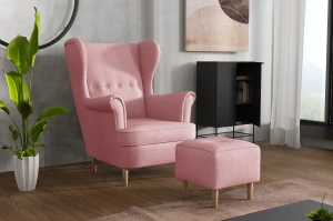 Podnóżek do fotela Denver Różowy