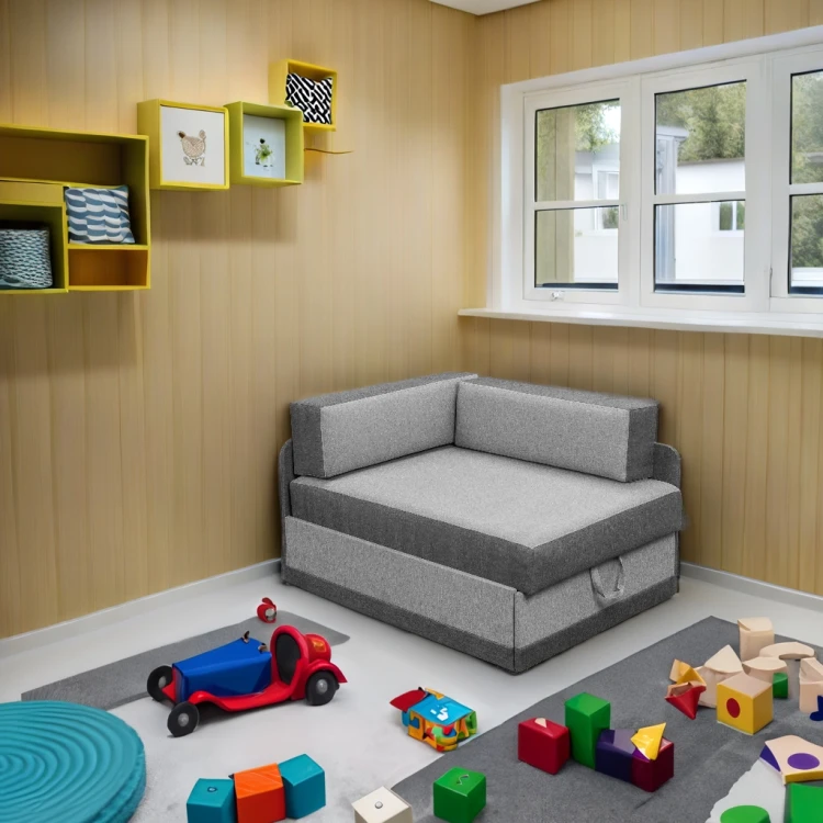 Narożnik z funkcją spania Kacper Grafit/Szary