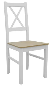 Komplet 2x Krzesło drewniane NIL10D Biały/Dąb Grandson
