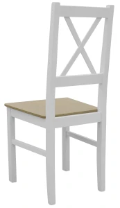 Komplet 2x Krzesło drewniane NIL10D Biały/Dąb Grandson