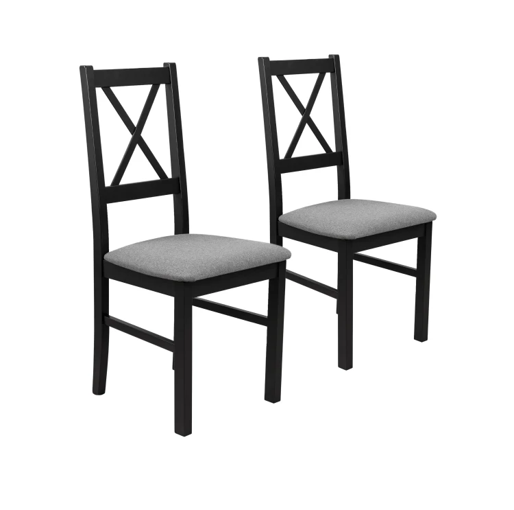 Komplet 2x Krzesło drewniane NIL10 Czarne