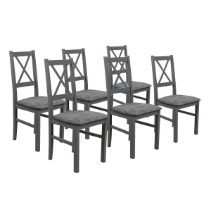 Komplet 6x Krzesło drewniane NIL10 Grafitowe