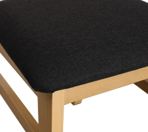 Krzesło krzyżak tapicerowane Dąb Artisan/Czarny