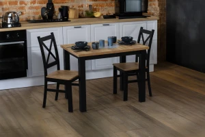 Komplet 2x Krzesło drewniane KRT Czarny/Dąb Craft