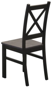 Komplet 4x Krzesło drewniane KRT Czarny/Beton