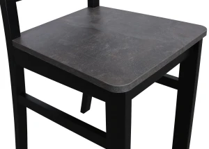 Komplet 6x Krzesło drewniane KRT Czarny/Beton