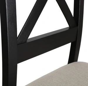 Komplet 6x Krzesło tapicerowane KRZ Czarny/Beż