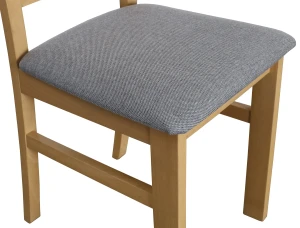 Komplet 2x Krzesło tapicerowane KRZ Dąb Artisan/Szary