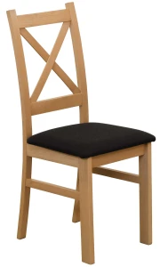 Komplet 4x Krzesło tapicerowane KRZ Dąb Artisan/Czarny