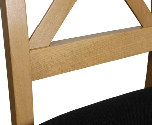 Komplet 4x Krzesło tapicerowane KRZ Dąb Artisan/Czarny