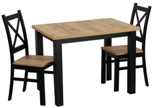Stół do kuchni LAP 100x70 Czarny/Dąb Craft