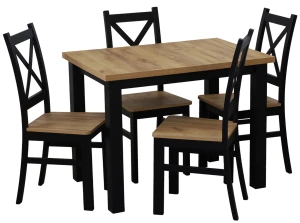 Stół do kuchni LAP 120x80 Czarny/Dąb Craft