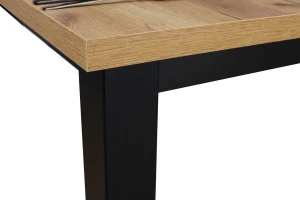Stół do kuchni rozkładany LAP 150/190x80 Czarny/Dąb Craft