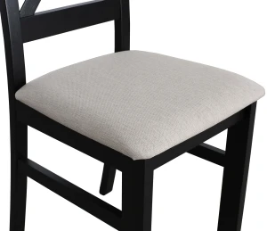 Stół 120x80 z 6 krzesłami M005-6 Czarny/Beton