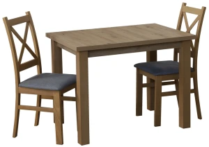 Komplet stół 100x70 z 2 krzesłami M007-2 Dąb Artisan
